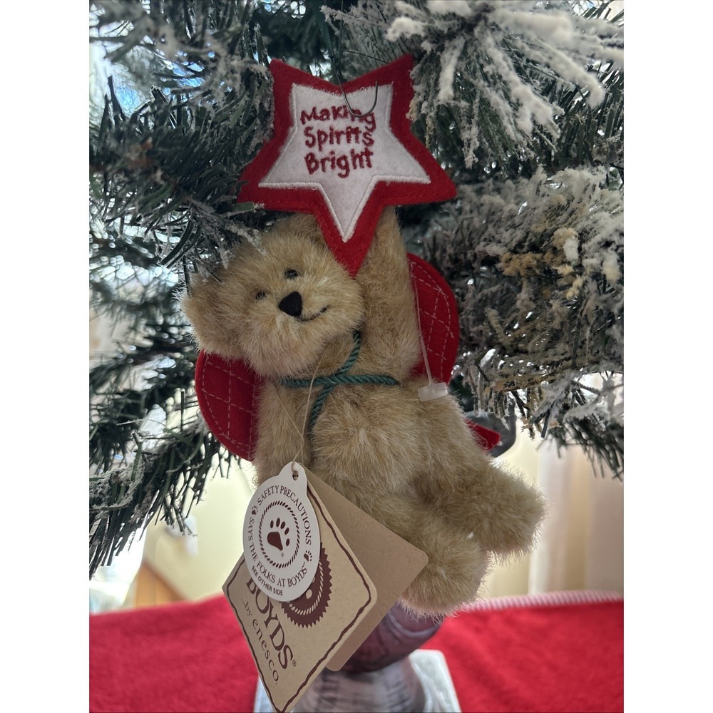 Boyd's Bear Christmas Plush with Making spirits Bright Star